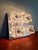 Large square ceiling/wall light in chrome-plated metal and ice cube glass, produced by the german manufacturer peill &...