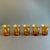 Mid-Century Modern 1970s Amber Hand Blown Glass Decanter With 5 Shot Glasses For Sale - Image 3 of 9