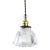 1940s Holophane Clear Glass Vintage Industrial Pendant Light 12 For Sale