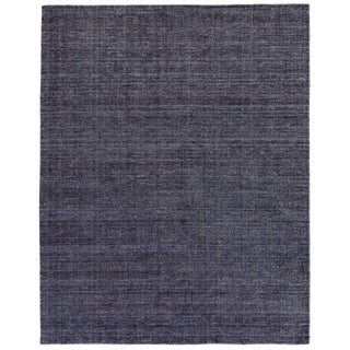 Exquisite Rugs Lincoln Hand loom Bamboo/Silk Blue Rug-10'x14' For Sale