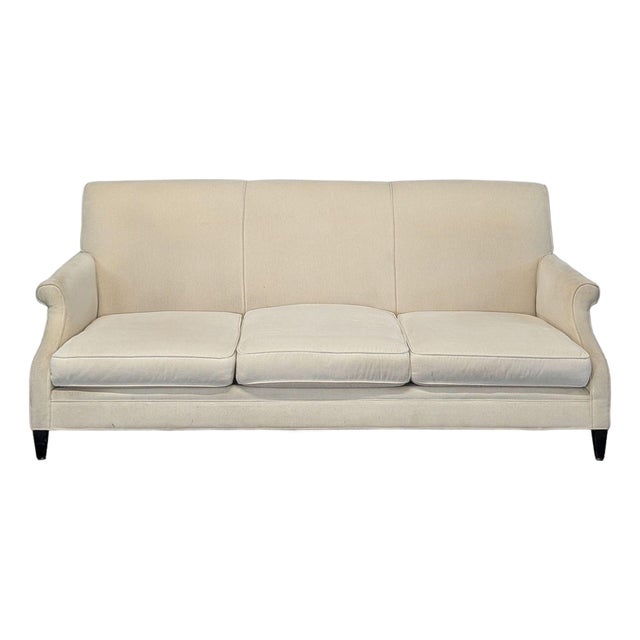 Restoration Hardware 3-Seat Classic Cream Sofa For Sale