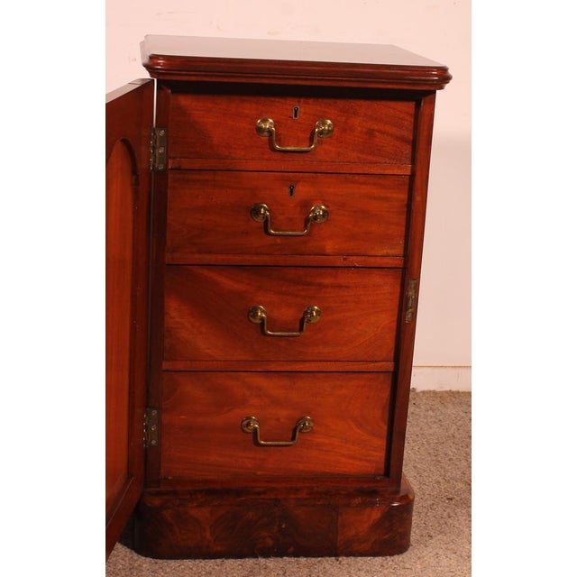 Tan Bedside Tables in Burr Walnut, Set of 2 For Sale - Image 8 of 16