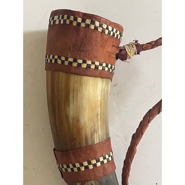 African Antique African Ethnographic Hunting Powder Horn For Sale - Image 3 of 4