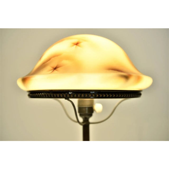 Swedish Grace Copper and Hand Blown Glass Table Lamp, 1920s For Sale - Image 6 of 13