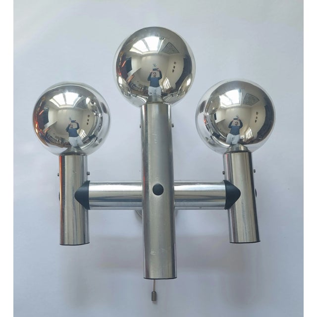 Nice style of lighting. Wear consistent with age and use. This piece is attributed to the mentioned designer/maker. It has...