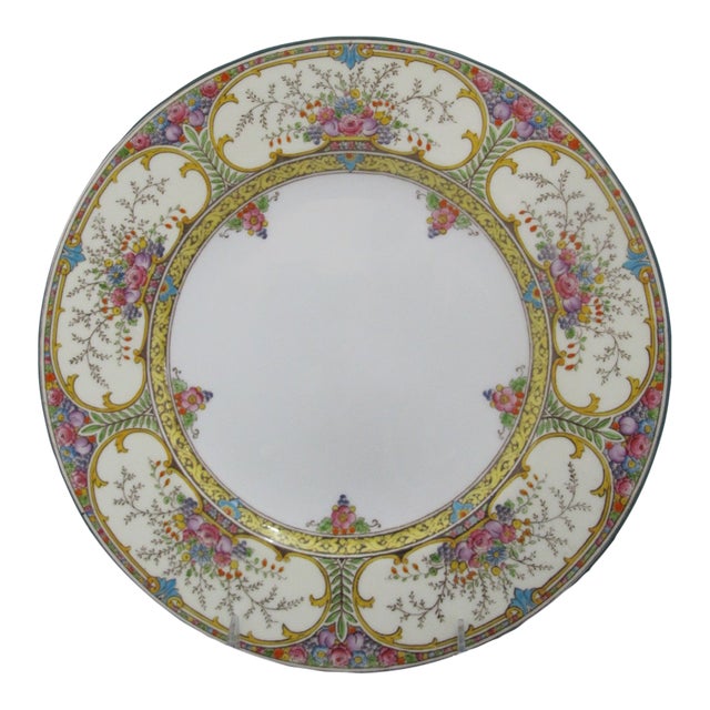 Wedgwood England Fine China Colorful Floral St Austell 10.5" Dinner Plate W1989 For Sale