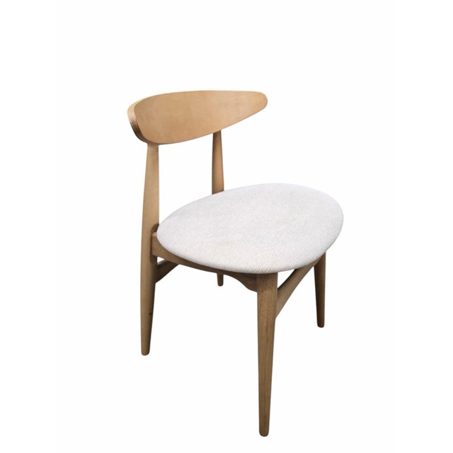 Mid 20th Century Mid 20th Century MCM Beachwood Hans Wegner Style Chair For Sale - Image 5 of 8