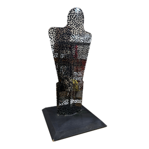 1970s Original Large Leopard Pattern Lucite 'Torso' Sculpture 34” Rare