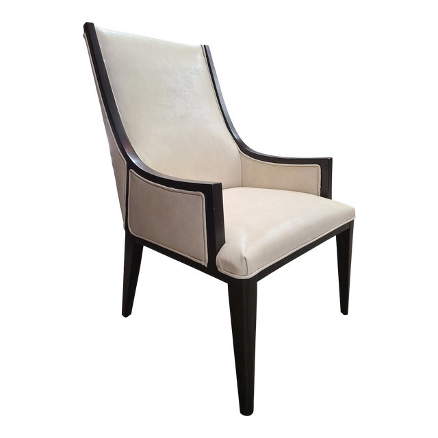 Henredon 1945 Collection Graphite Finish Flaky Oak Lasker Dining Arm