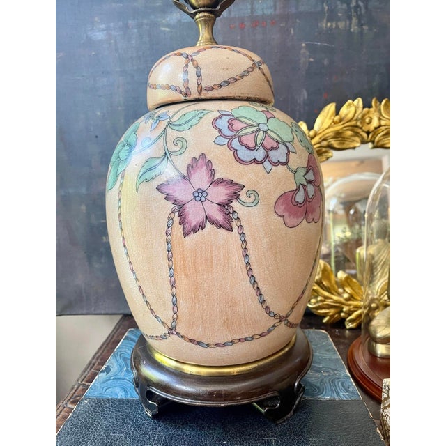 Ceramic Vintage Wildwood Brand Chinoiserie Table Lamp Grand Millennial Decor For Sale - Image 7 of 10