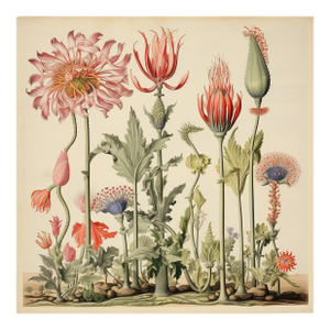 Antique Botanical Garden Study - Natural History Fine Art Print