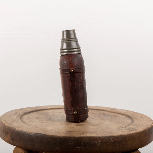 Vintage Leather Clad Flask For Sale - Image 4 of 8