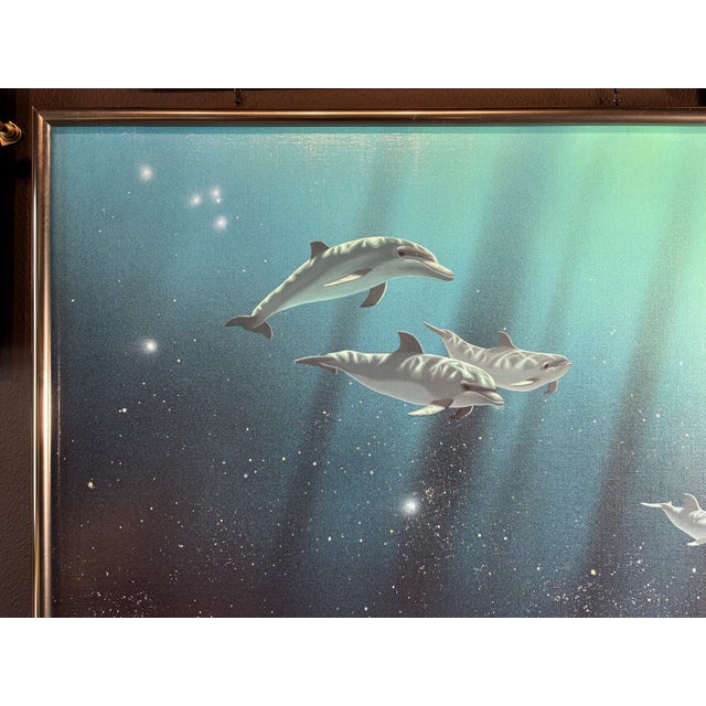 1980s William Schimmel Jr. "Passage of the Dolphin" Original Oil Painting, Signed 1987, 30x40 For Sale - Image 5 of 10