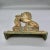Late 19th Century Antique Brass Rampant Lion Door Stop / Mantel Ornament, Heraldic Fireplace Décor For Sale - Image 5 of 6