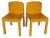 Yellow 4865 Chairs by Carlo Bartoli for Kartell, 1970s, Set of 2 For Sale
