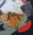 Lovely abstract titled 'Luzar IV' by Tina Fuentes (American, b. 1949), 2005. Mixed media using oils and tissue paper on...