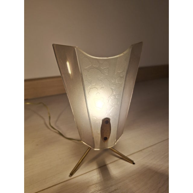 Brass Table Lamps with Etched Glass from Stilnovo, 1950s, Set of 2 For Sale - Image 15 of 18
