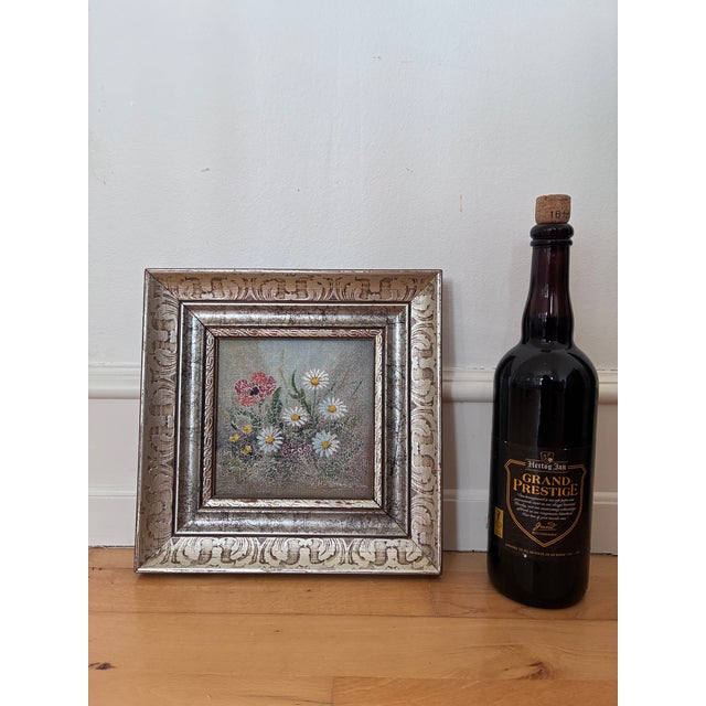 Vintage Original Flower Still Life Oil Painting: Framed Floral Art For Sale - Image 9 of 11