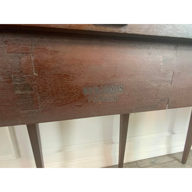 Wood Pair of Benjamin Ferber Hepplewhite Style Card Tables For Sale - Image 7 of 11