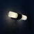 Italian mid-century modern wall lamp in opaline glass and black Bakelite, 1950s Wall lamp with double cylindrical opaline...