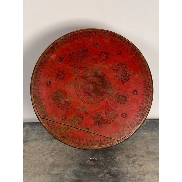 19th Century Red Round Box, South East Asia Circa 19th Century For Sale - Image 5 of 7