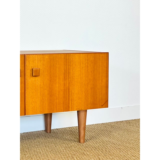 Brown Scandinavian Teak Sideboard, 1960s For Sale - Image 8 of 17