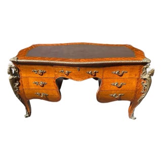 Baroque Antique Wood Desk For Sale