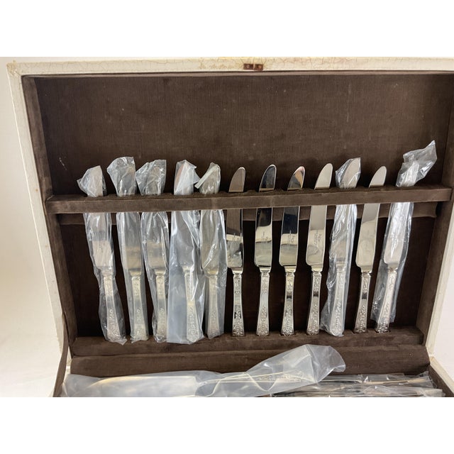 James Dixon & Sons 1970s New Silver Cutlery Set of , Royal York. By James Dixon & Sons - 63 Pieces For Sale - Image 4 of 18
