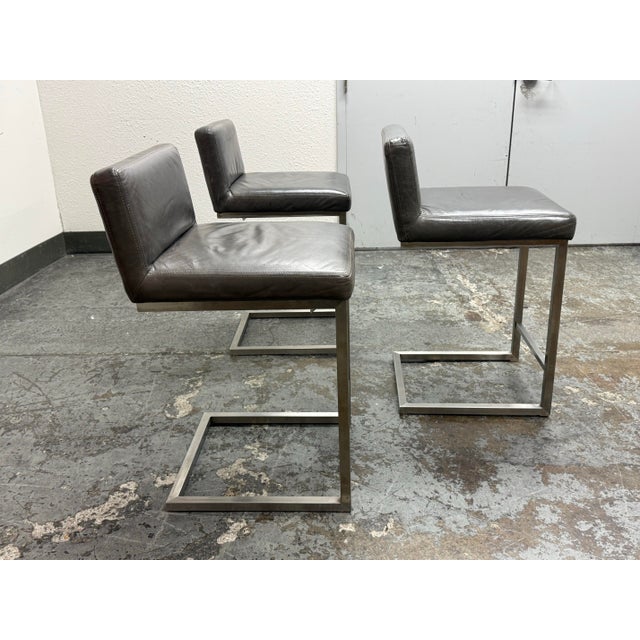 Room & Board Room & Board Modern Lira Counter Stools, Set of Three For Sale - Image 4 of 12