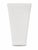 Ceramic Vintage Pottery Barn Large Glossy White Geometric Ceramic Vase – Modern Minimalist Sculptural Vessel For Sale - Image 7 of 12