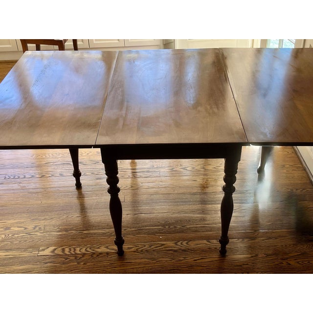 Mid Century Cherry Drop Leaf Dining Table For Sale - Image 4 of 8