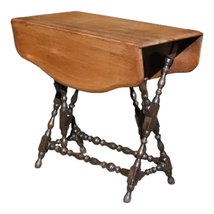 Vintage Solid Wood Drop Leaf Gate Leg Kitchen Dining Table Console Table