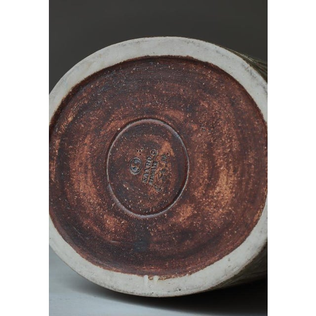 Large Danish Modern Stoneware Vase attributed to Eva Stæhr-Nielsen for Saxbo, 1960s For Sale - Image 12 of 15