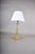 Louis XVI Neoclassical Gilded Brass Fluted Column Table Lamp with Laurel Wreath Relief, Europe, 1930s For Sale - Image 6 of 13