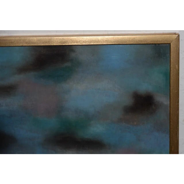 Wood Surreal Landscape W/ Figures by Rachid Kamoun C.1959 Style of Gertrude Abercorombie For Sale - Image 7 of 9