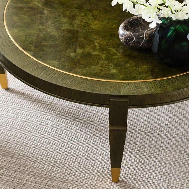 French Green Burl Coffee Table - New For Sale - Image 3 of 7