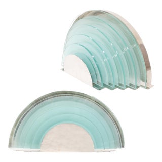 Pair of Large Mid-Century Art Deco-Style Wall Sconces, Reminiscent of Jean Perzel (French, 1880–1993) For Sale