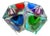 Mod Colorful Hexagonal Nesting Murano Ashtrays Attributed Flavio Poli- Seguso 6 Pieces For Sale