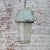 Vintage Industrial Grey Metal & Striped Glass Pendant Lights For Sale - Image 6 of 7