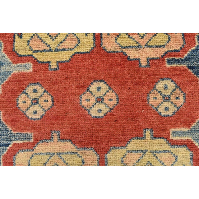 Red Kazak Rug 8′ X 10’11” Red Wool Tribal Hand-Knotted Oriental Carpet For Sale - Image 8 of 15