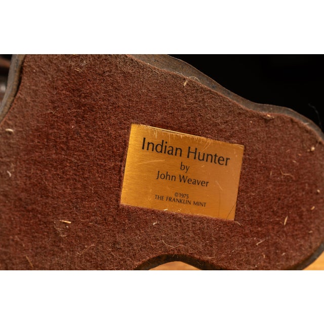 Late 20th Century John Barney Weaver Franklin Mint Native American Horseback Sculpture For Sale - Image 10 of 10
