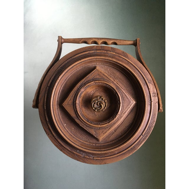 Mid 20th Century Mid 20th Century Faux Wood Ice Bucket For Sale - Image 5 of 13