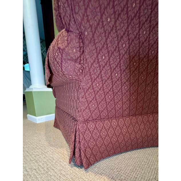 1990s Vintage Sherrill Furniture Traditional Roll Arm Club Chair & Ottoman Set - 2 Pieces For Sale In Providence - Image 6 of 11