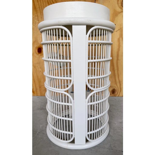 French Modern Wrought Iron White Lantern For Sale - Image 12 of 12