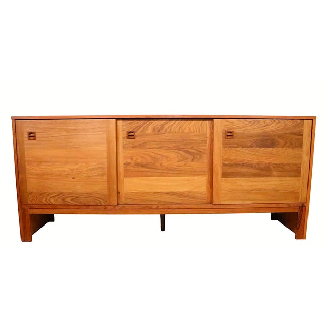Mid Century Danish Modern E. Jakobsen Skive Three Door Sideboard C. 1960's For Sale - Image 13 of 18