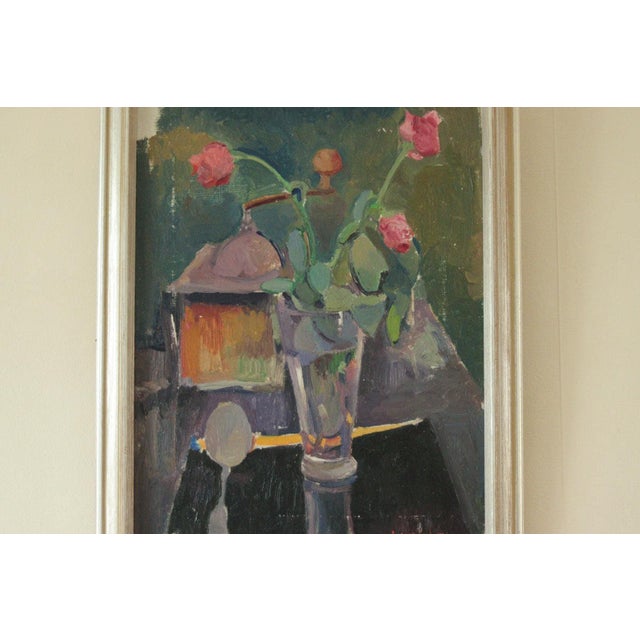Bengt Crantz, Vase, 1960s, Oil on Canvas For Sale - Image 8 of 11