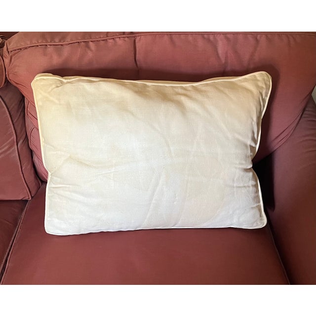 1970s Mid-Century Modern Rectangular Accent Pillow With Quilted Mod Graphic Butterfly Design Circa 1970 For Sale - Image 5 of 9