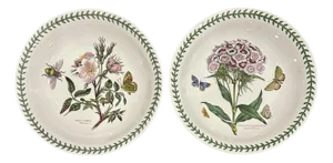 Portmeirion Botanic Garden Low Rim Soup / Pasta Bowls Floral / Flower / Botanical, a Set of 2