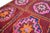 1950s Deep Burgundy & Hot Pink Vintage Rug | 4x6 Turkish Rug Geometric Wool Kilim | Mid Century Tribal Accent - 3′10″ X 6′3″ For Sale - Image 5 of 11