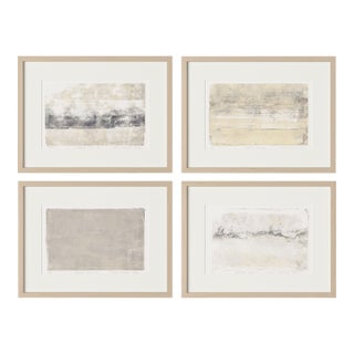 Presidio Play (Set of 4) by Carrie Bergey in Maple Frame, Small Art Print on Paper 1 For Sale